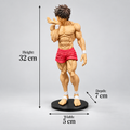 Baki Hanma 3D printed action figure dimensions