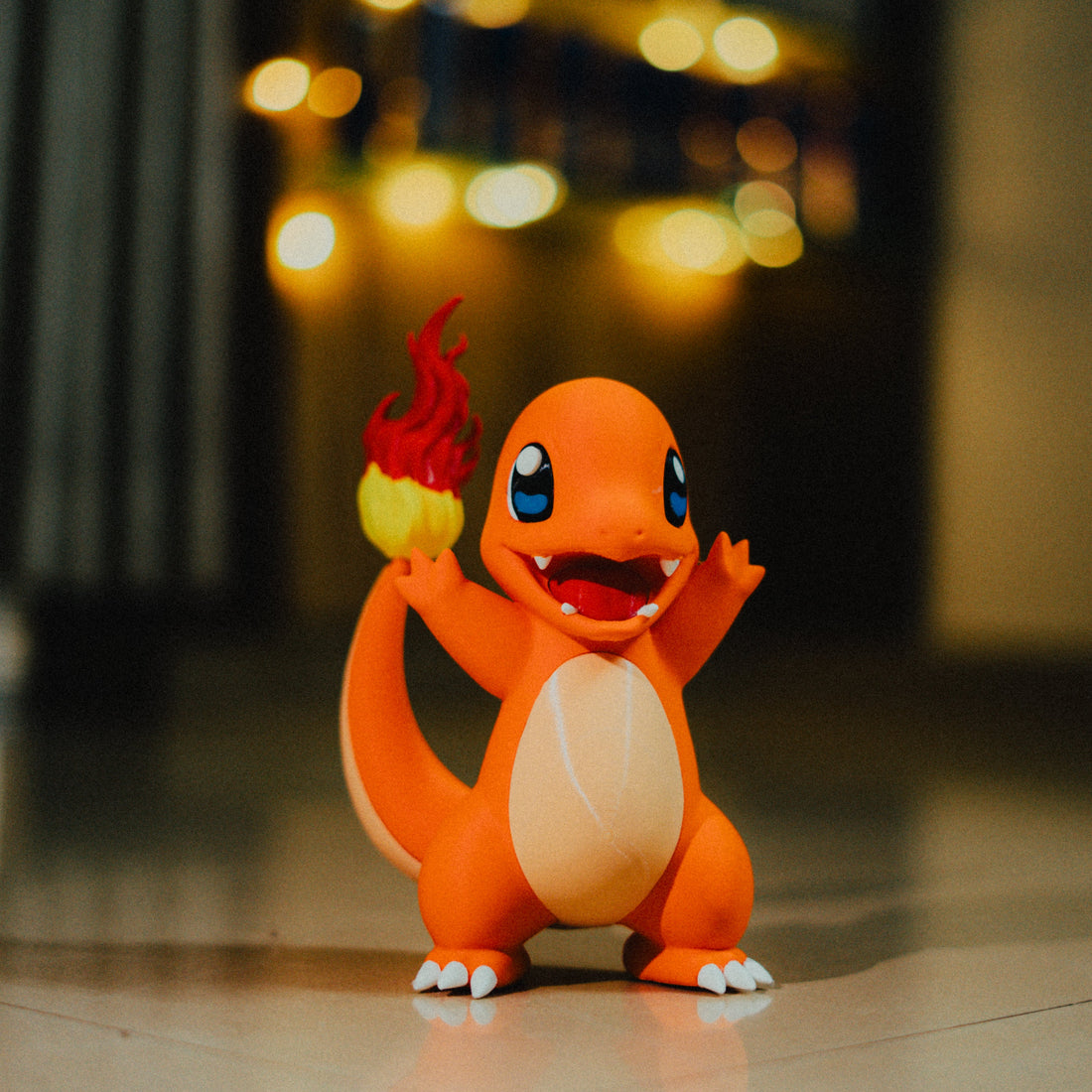 Charmander inspired 3D printed figure front view
