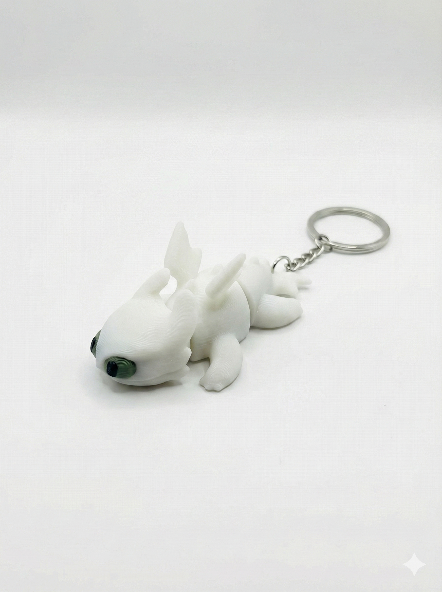 🐉 Light Fury Keychain | 3D Printed Dragon Keyring | How to Train Your Dragon Collectible