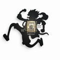 Gear 5 Luffy inspired LED shadow wall lamp