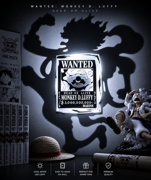Gear 5 Luffy inspired LED shadow wall lamp