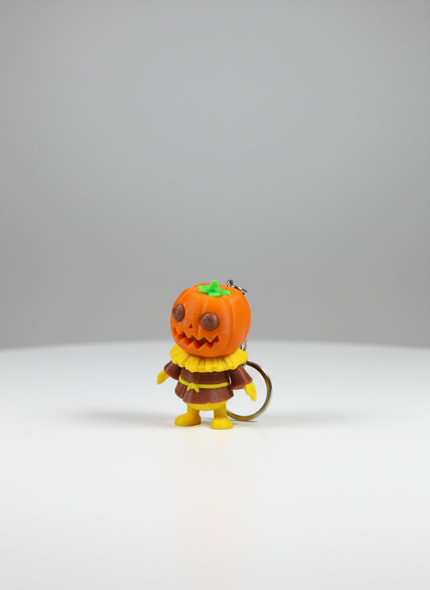 Halloween Pumpkin Scarecrow Keychain