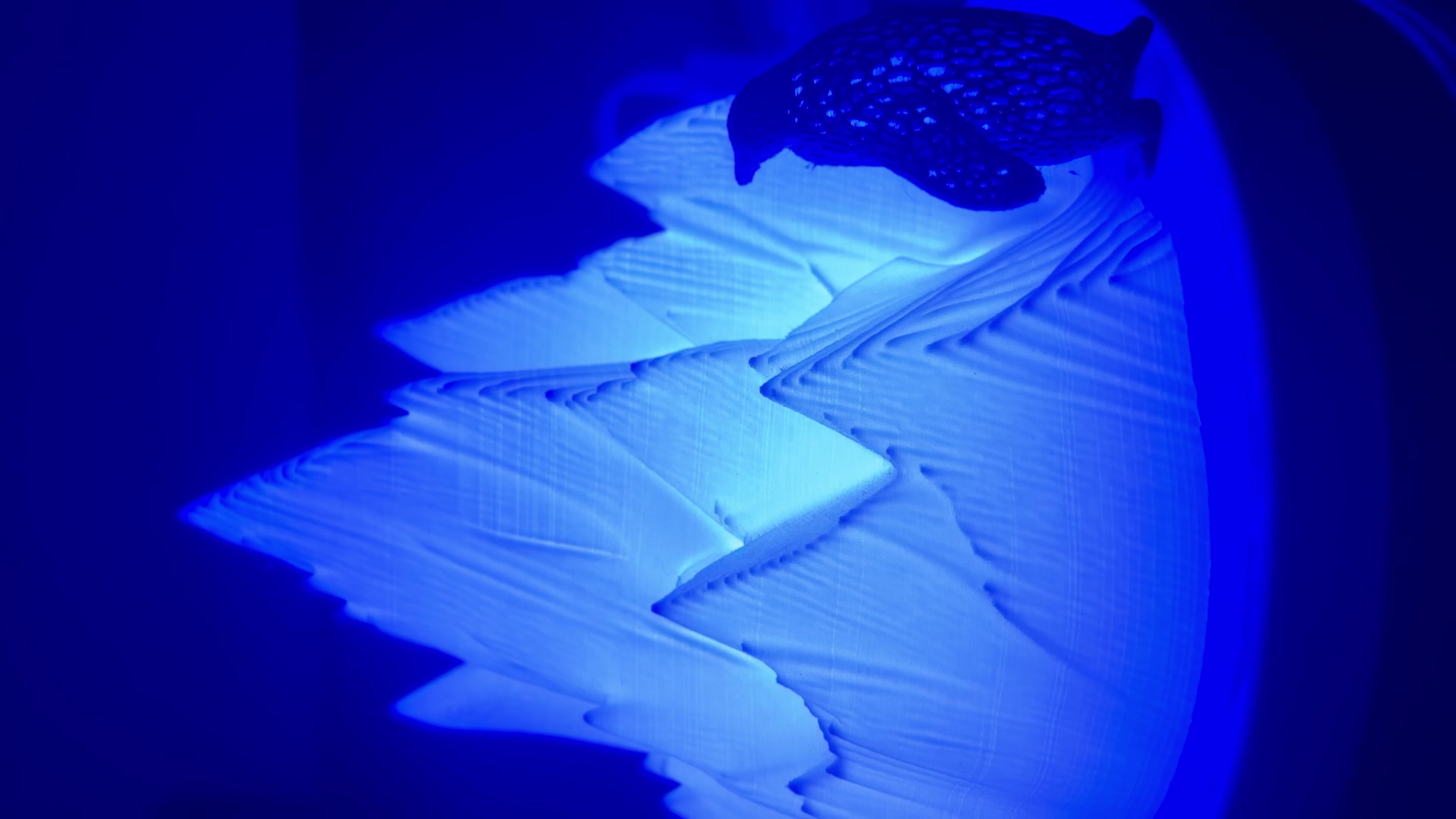 Summit Mountain Lamp with Penguin Figurine | 3D Printed Ambient Night Light | Aesthetic Table Lamp for Home Decor