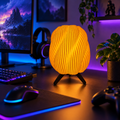 Modern spiral 3D printed table lamp