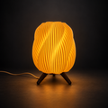 Modern spiral 3D printed table lamp